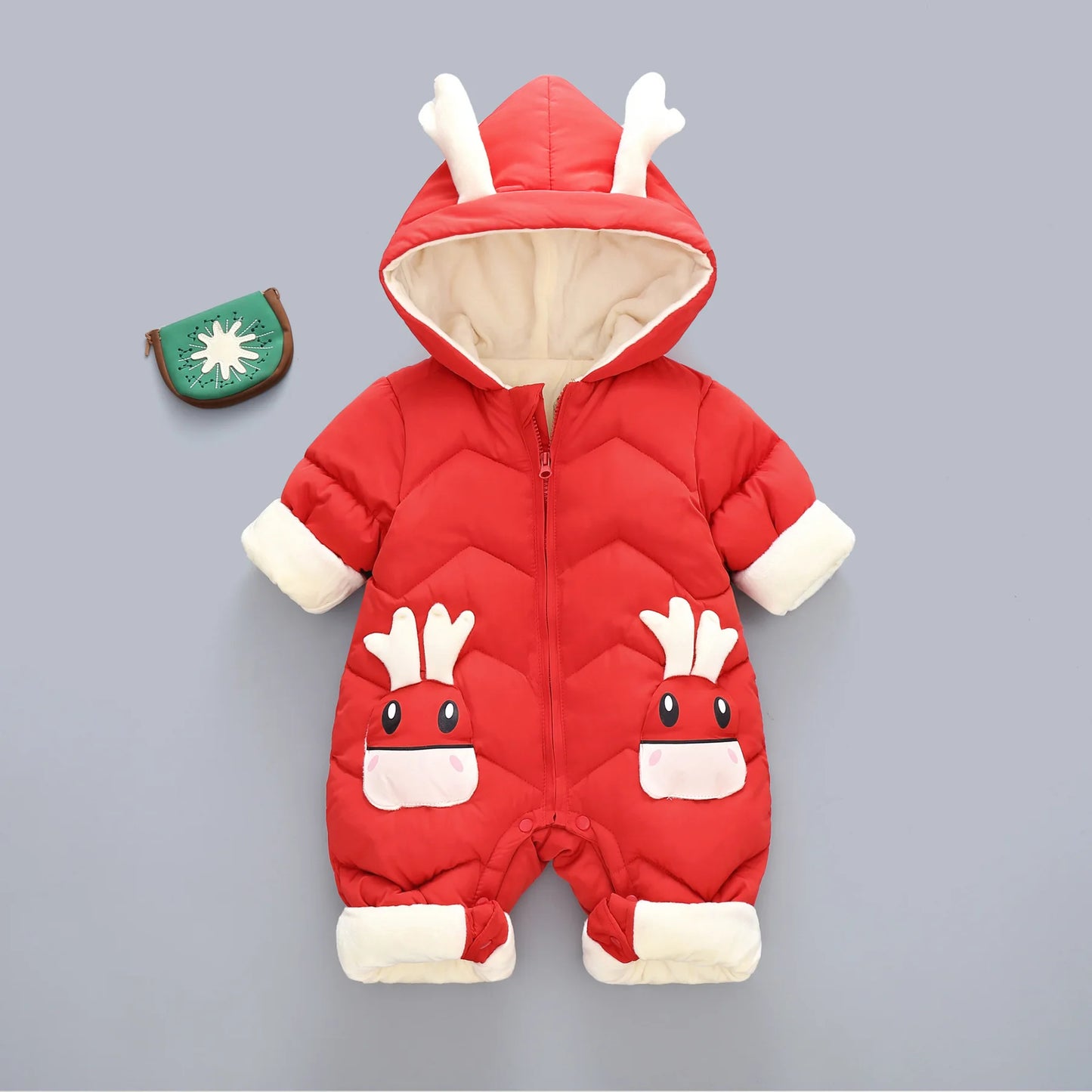 2025 New born Baby Girl clothes Winter Snowsuit Plus Velvet Thick Baby Boys Jumpsuit 0-3 Years Romper boy Overalls Toddler Coat