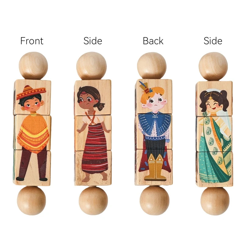Baby Wooden Rotating Jigsaw Puzzle Hand bell Toy