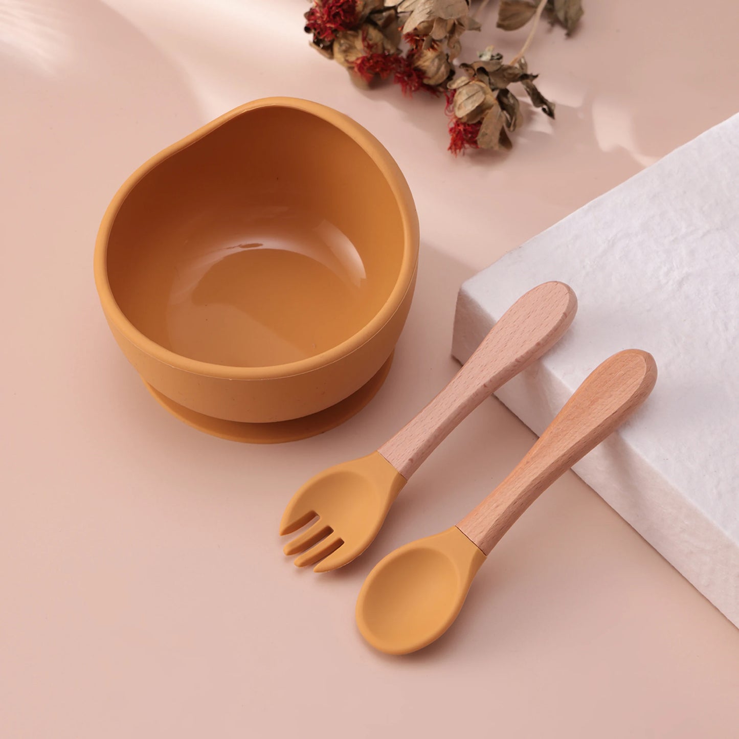 Color Kids 3PCS Silicone Baby Feeding Set