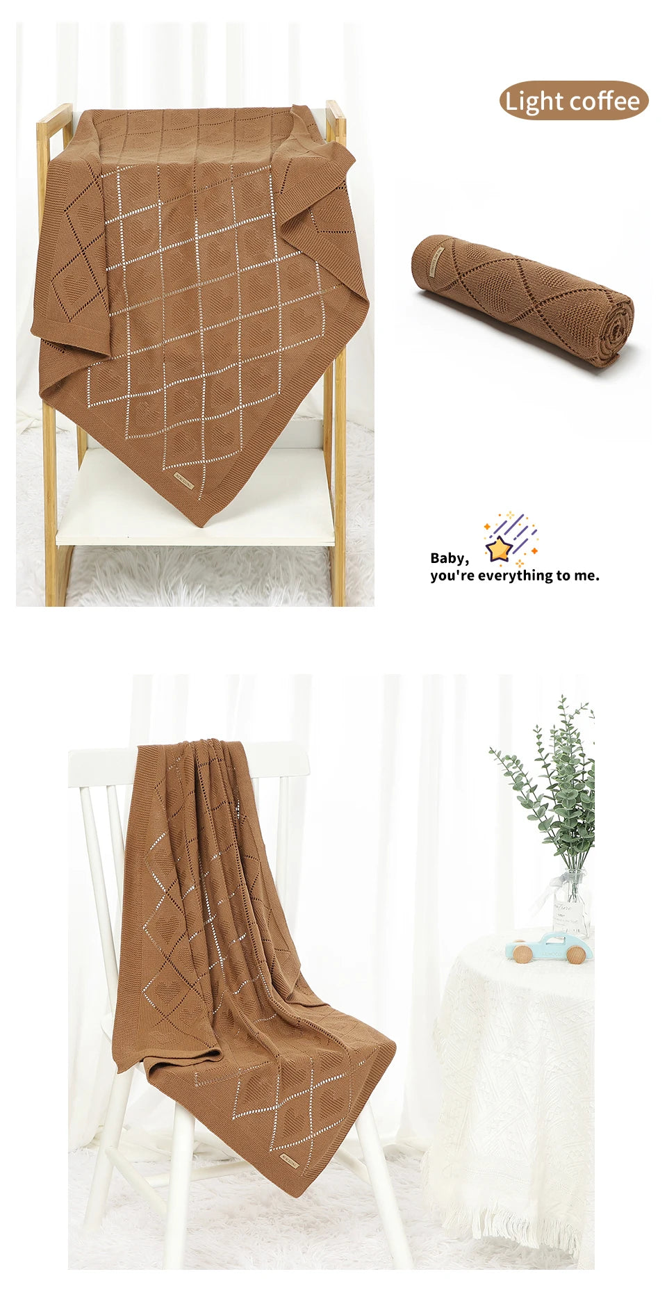 Baby Blankets Super Soft Newborn Cotton 90*70cm