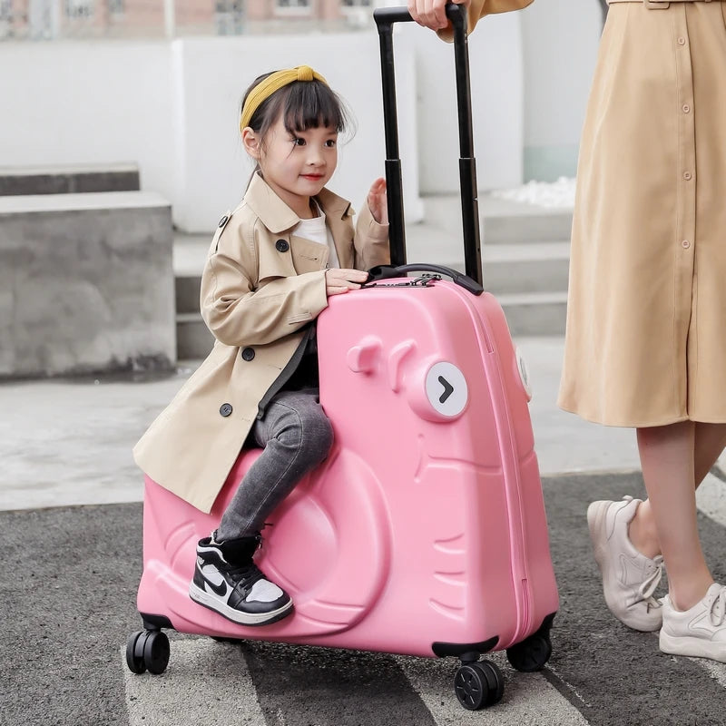 Suitcase for Children Can Sit to Ride on Luggage