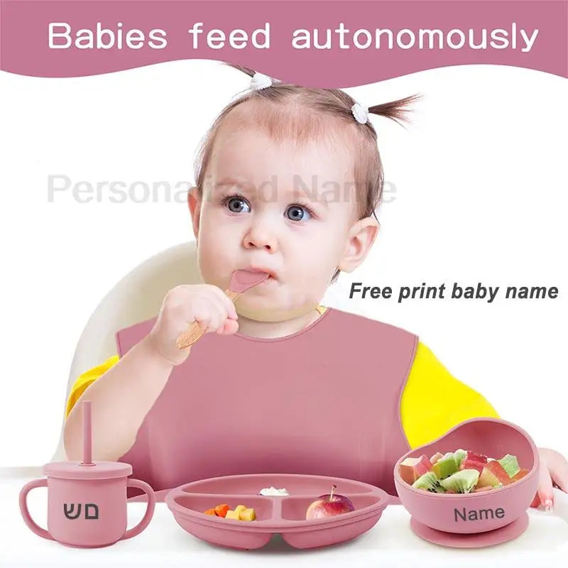 6Pcs Silicone Tableware For Kids