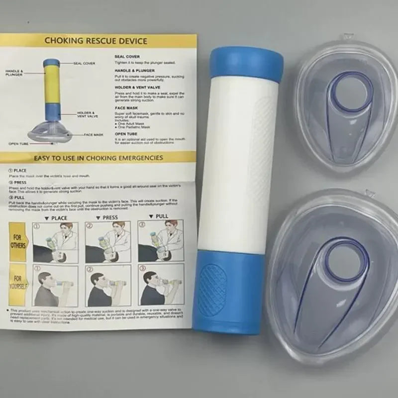 Portable Upgrade First Aid Kit for Kids Adults Choking Emergency Life Saving Suction