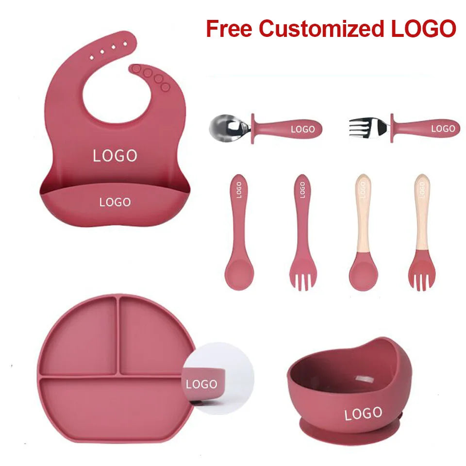 6Pcs Silicone Tableware For Kids