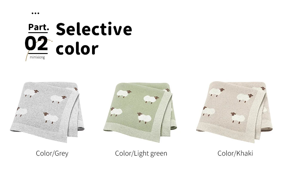 Baby Cotton Blankets Knitted Newborn Boys Girls