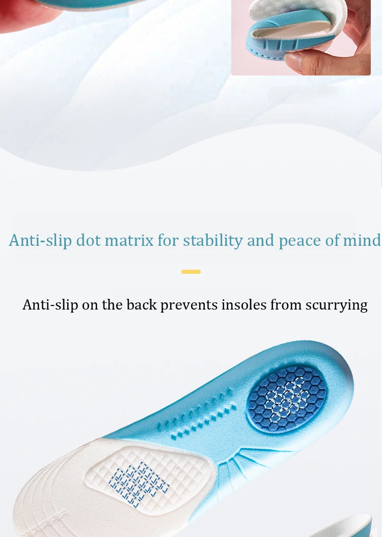 Silicone Comfortable Insoles Running Cushion Kids Shoes Sole Feet Children Sports Memory Foam Orthopedic Arch Support Shoes Pad
