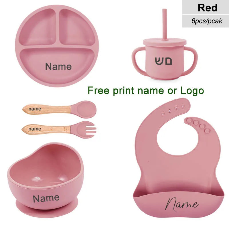 6Pcs Silicone Tableware For Kids