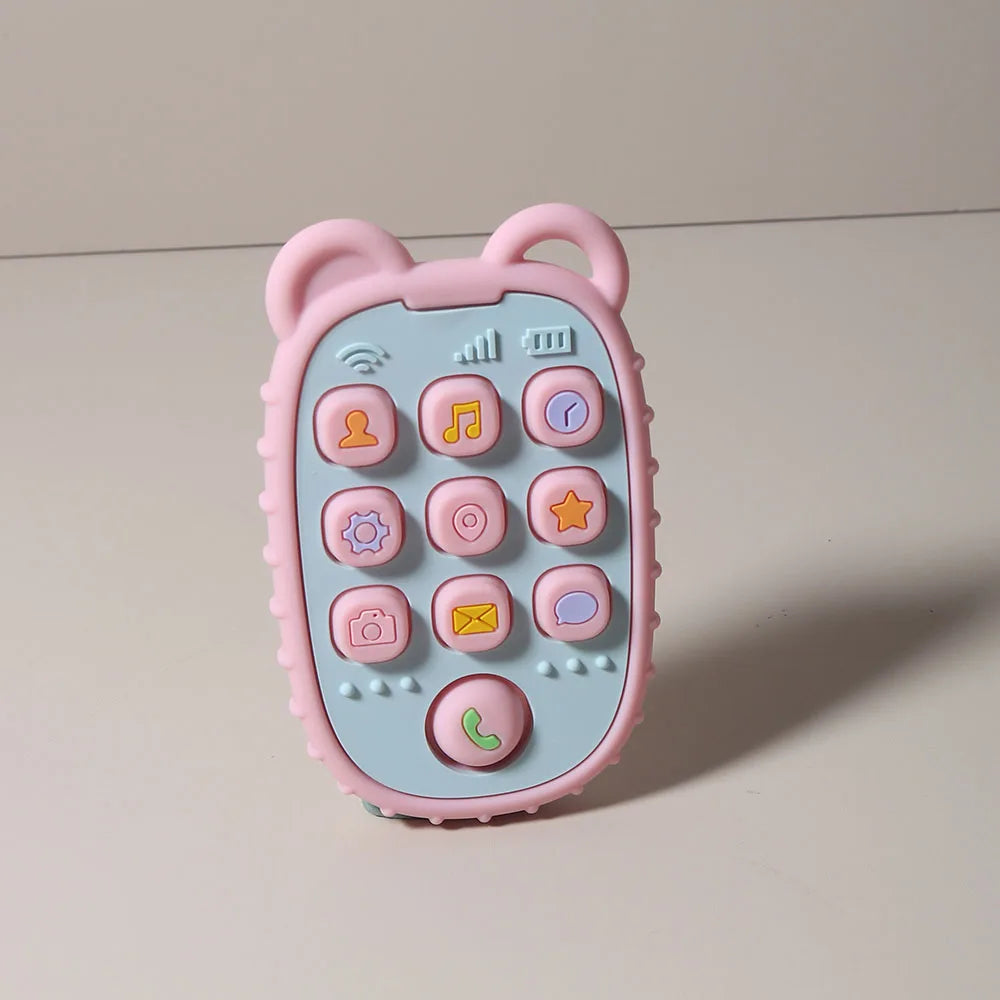 Silicone teether baby gift mobile phone s
