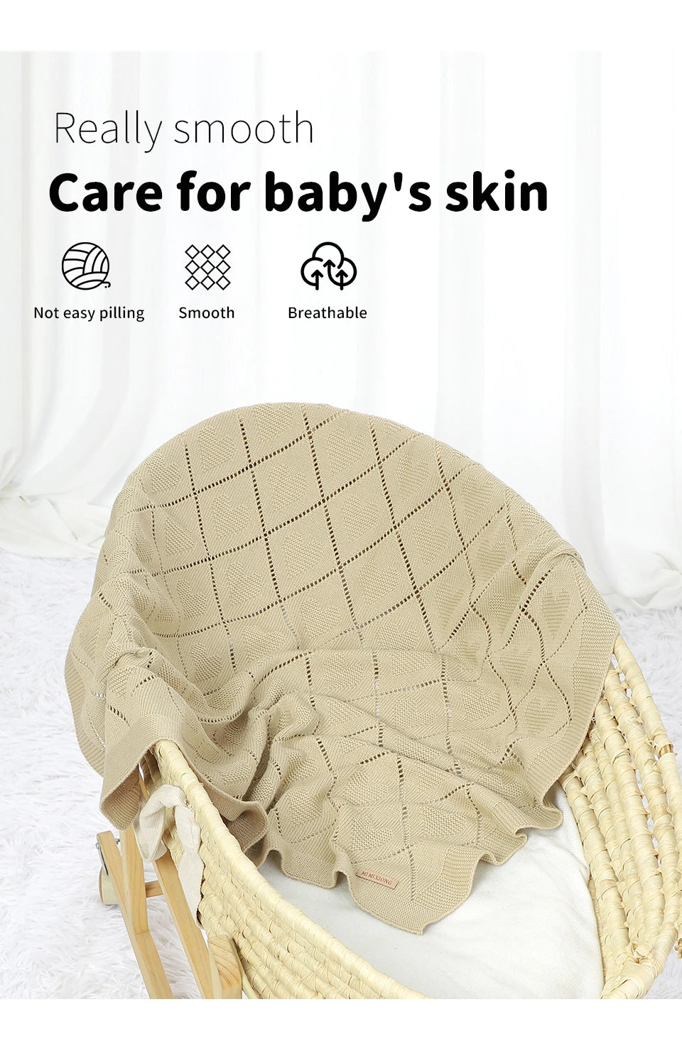 Baby Blankets Super Soft Newborn Cotton 90*70cm