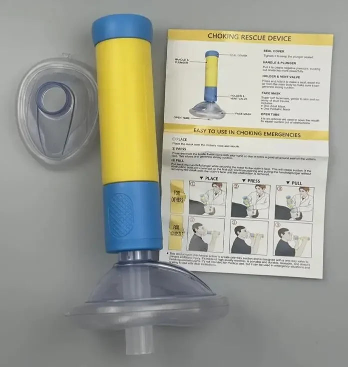 Portable Upgrade First Aid Kit for Kids Adults Choking Emergency Life Saving Suction