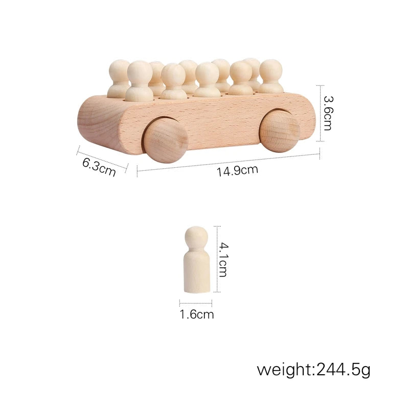 Wooden Train Birthday Toy Montessori