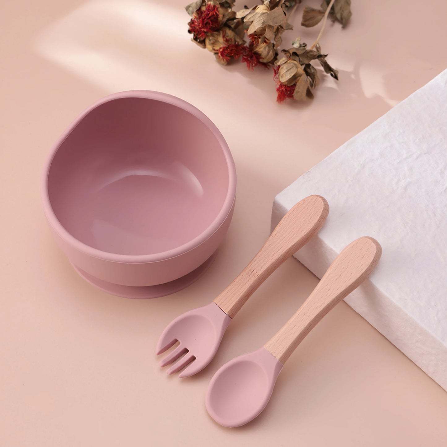 Color Kids 3PCS Silicone Baby Feeding Set