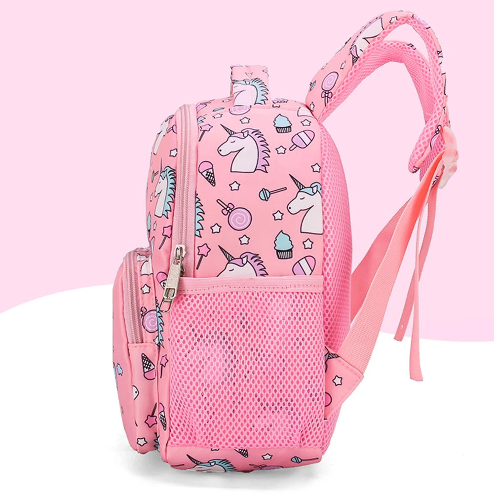 Cute Kindergarten Waterproof Backpack Cartoon Horse Girl Boy School Bags Satchel