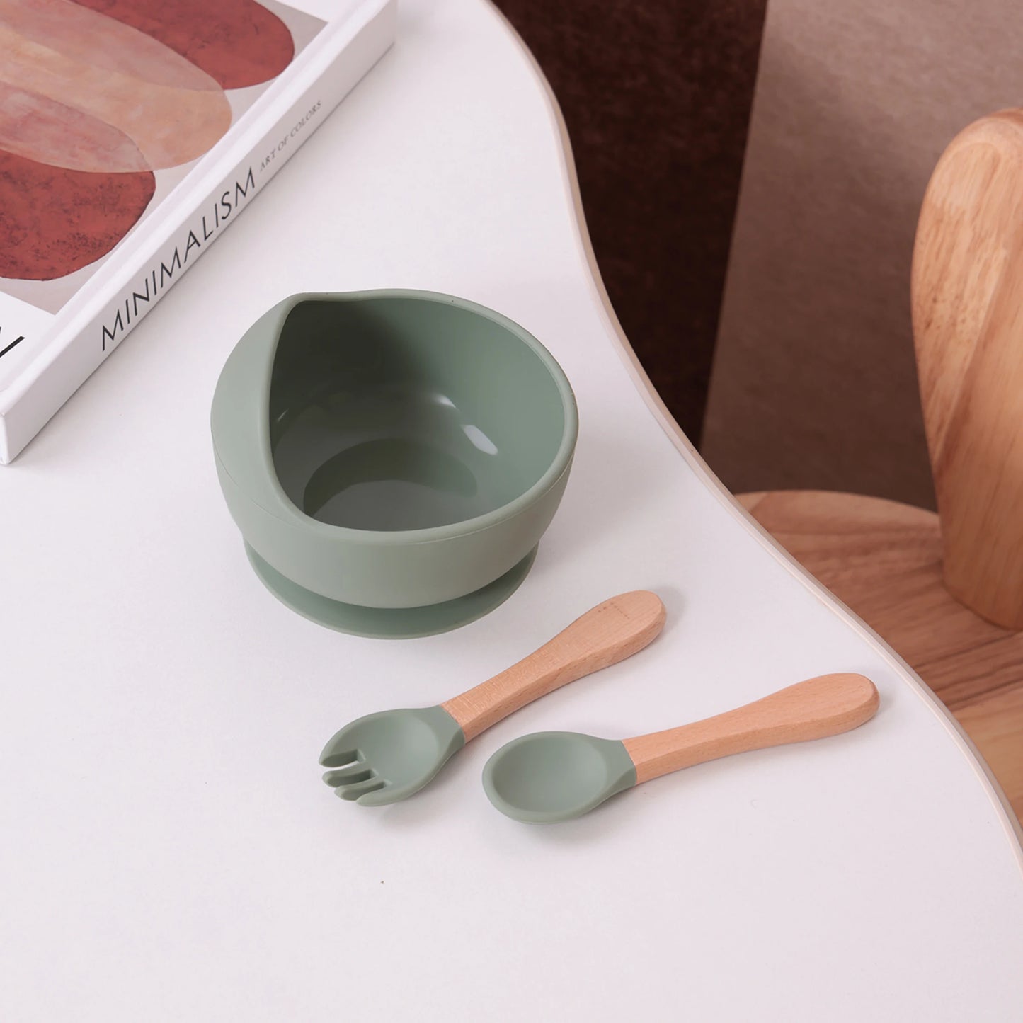 Color Kids 3PCS Silicone Baby Feeding Set
