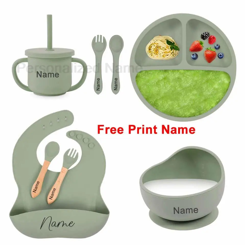 6Pcs Silicone Tableware For Kids