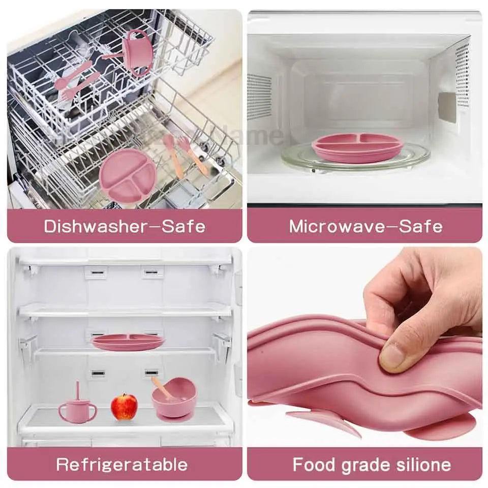 6Pcs Silicone Tableware For Kids