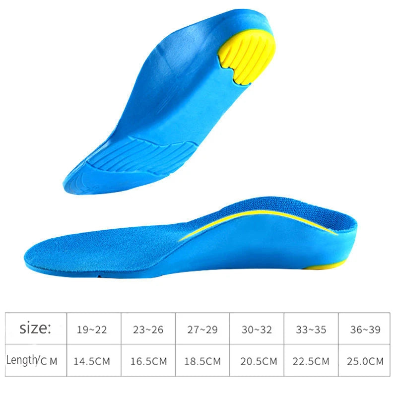 Kids Orthotics Flat Foot High Arch Support Orthopedic Insoles for Children