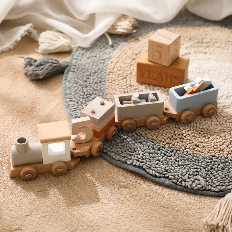 Kids Wooden Montessori Toy Set Children Coffee Machine