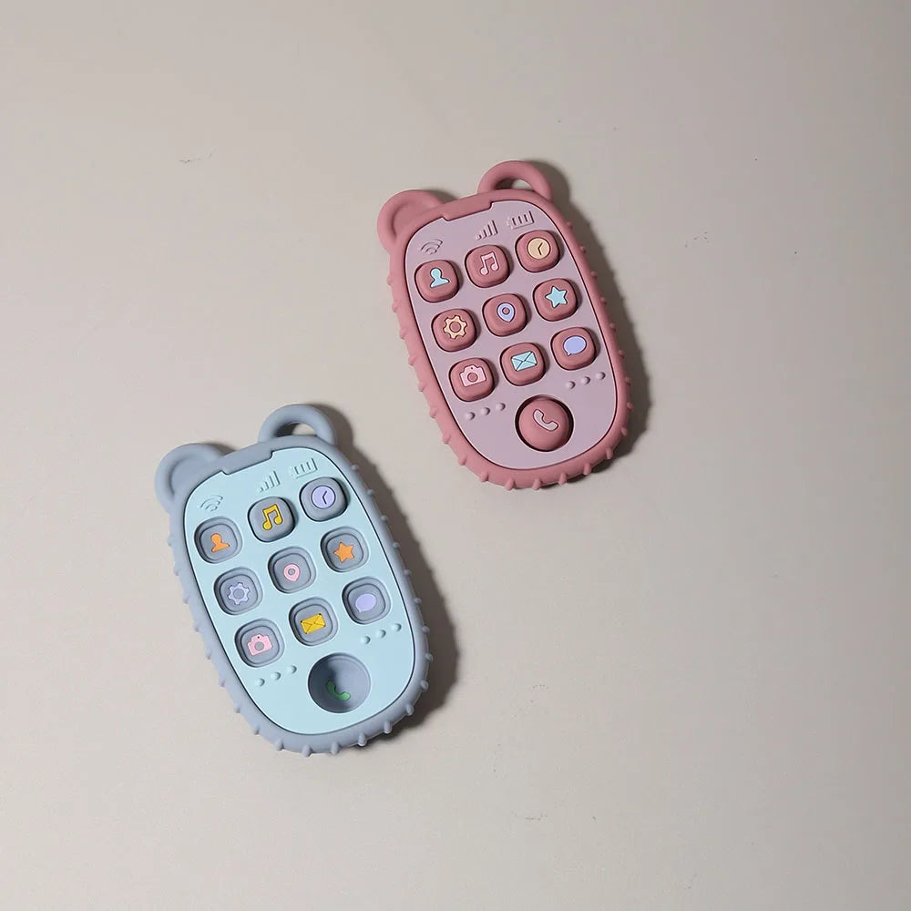 Silicone teether baby gift mobile phone s