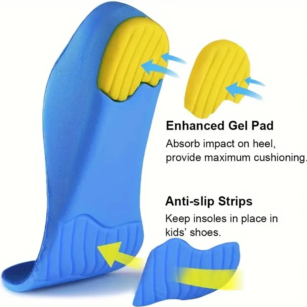 Kids Orthotics Flat Foot High Arch Support Orthopedic Insoles for Children