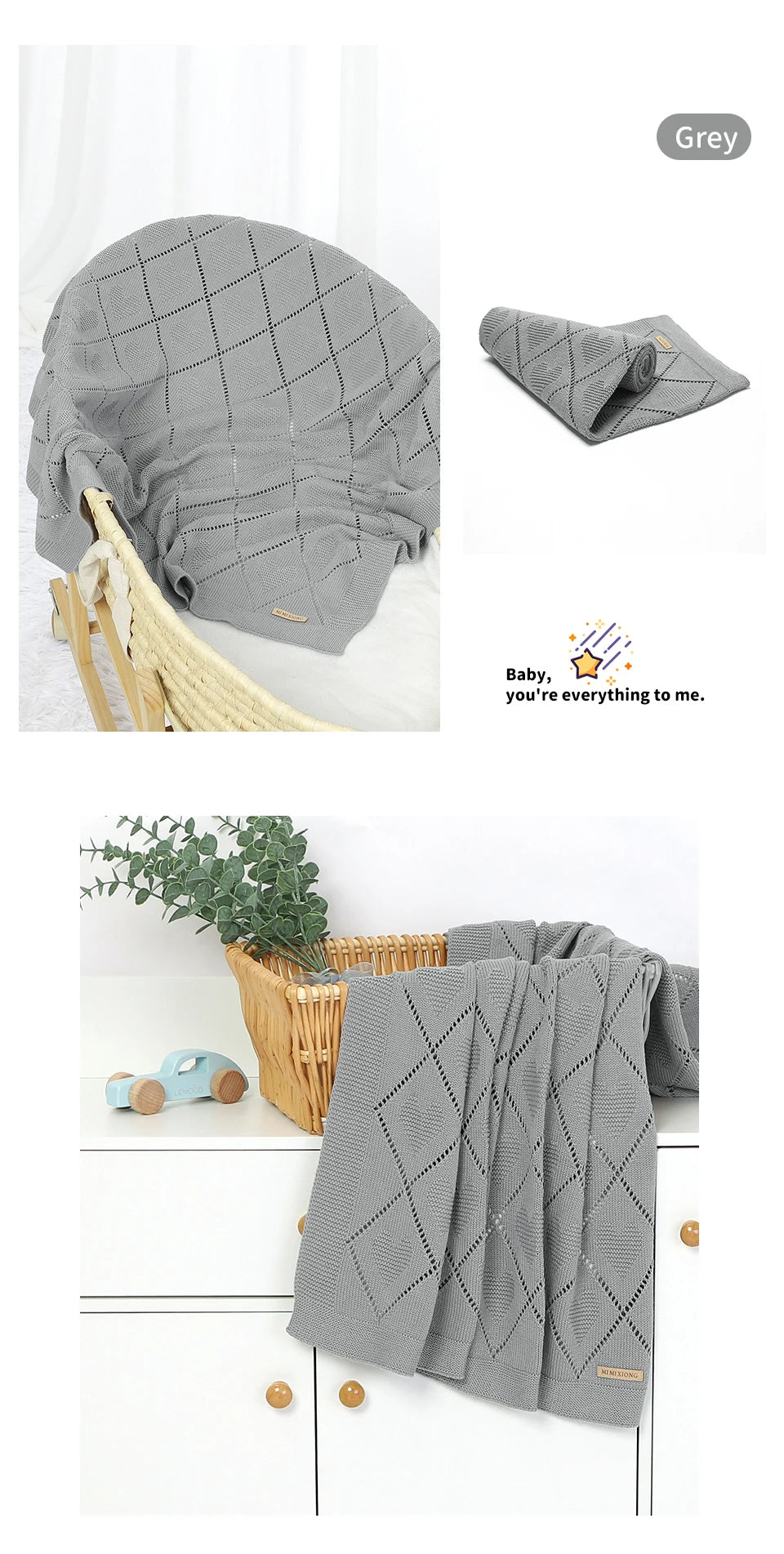 Baby Blankets Super Soft Newborn Cotton 90*70cm