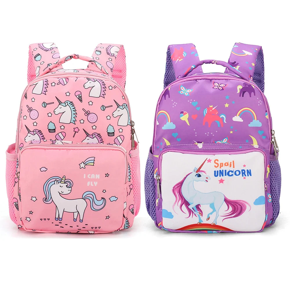 Cute Kindergarten Waterproof Backpack Cartoon Horse Girl Boy School Bags Satchel