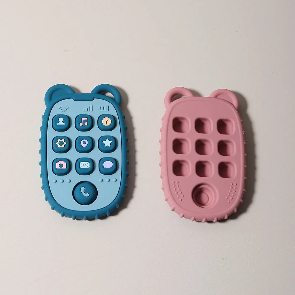 Silicone teether baby gift mobile phone s