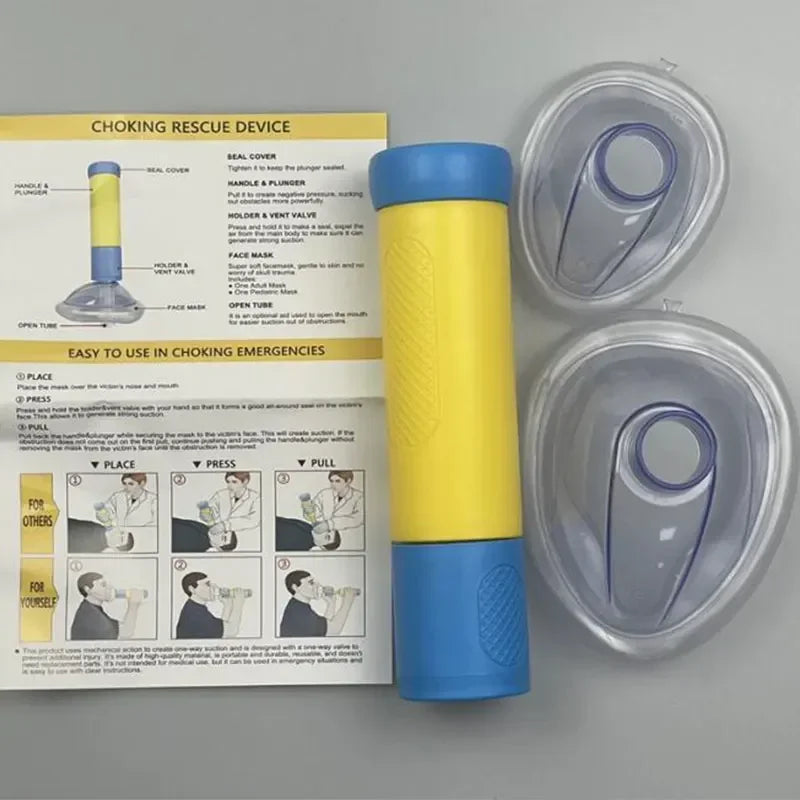 Portable Upgrade First Aid Kit for Kids Adults Choking Emergency Life Saving Suction