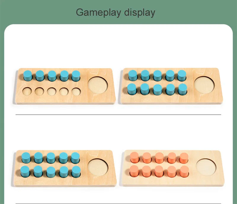 Children's Wooden Number Board Cognitive Matching Addition