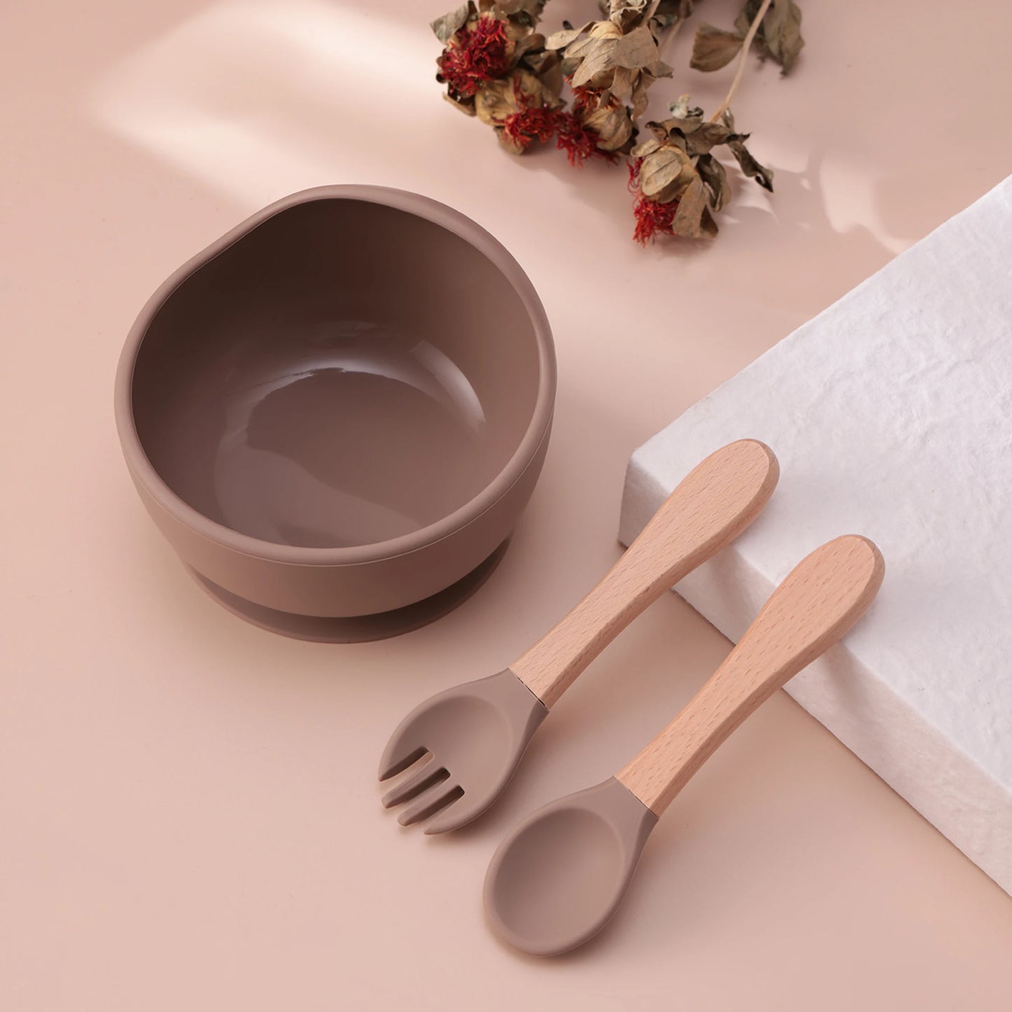 Color Kids 3PCS Silicone Baby Feeding Set