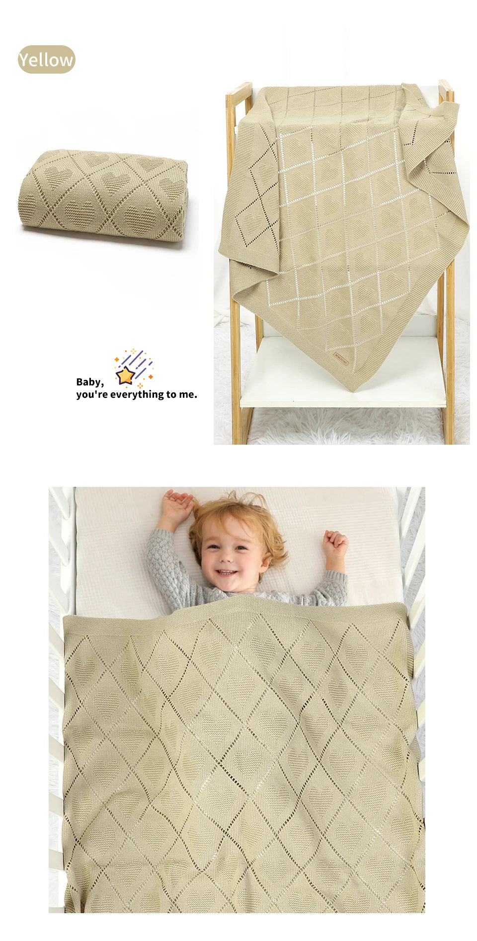 Baby Blankets Super Soft Newborn Cotton 90*70cm
