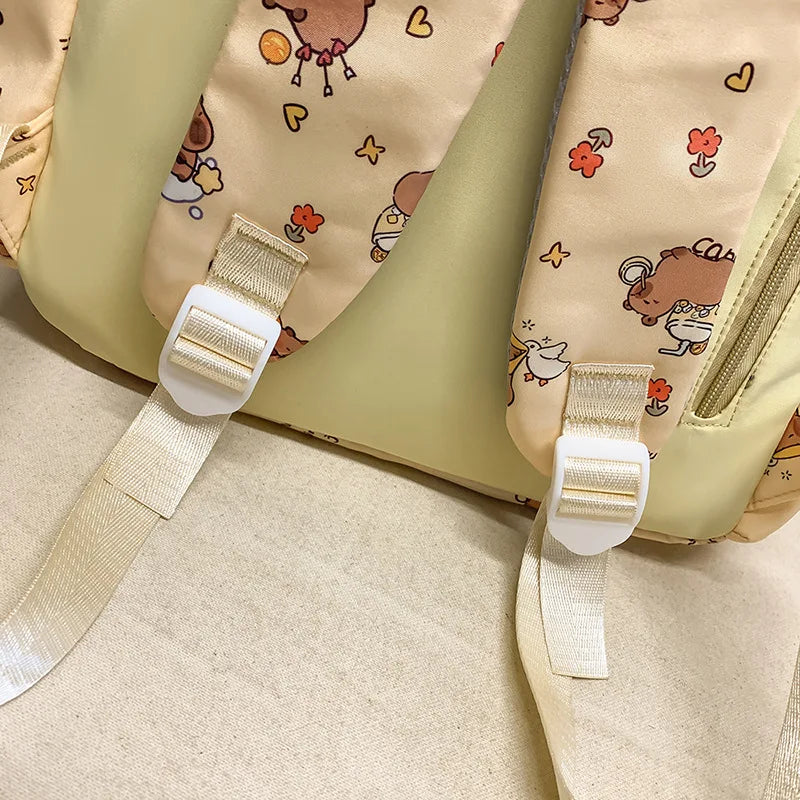Cute Capybara Backpack for Girls Boys Student Teenager Children's Rucksack Women Cute Casual School Bags Kids Birthday Gift Toy