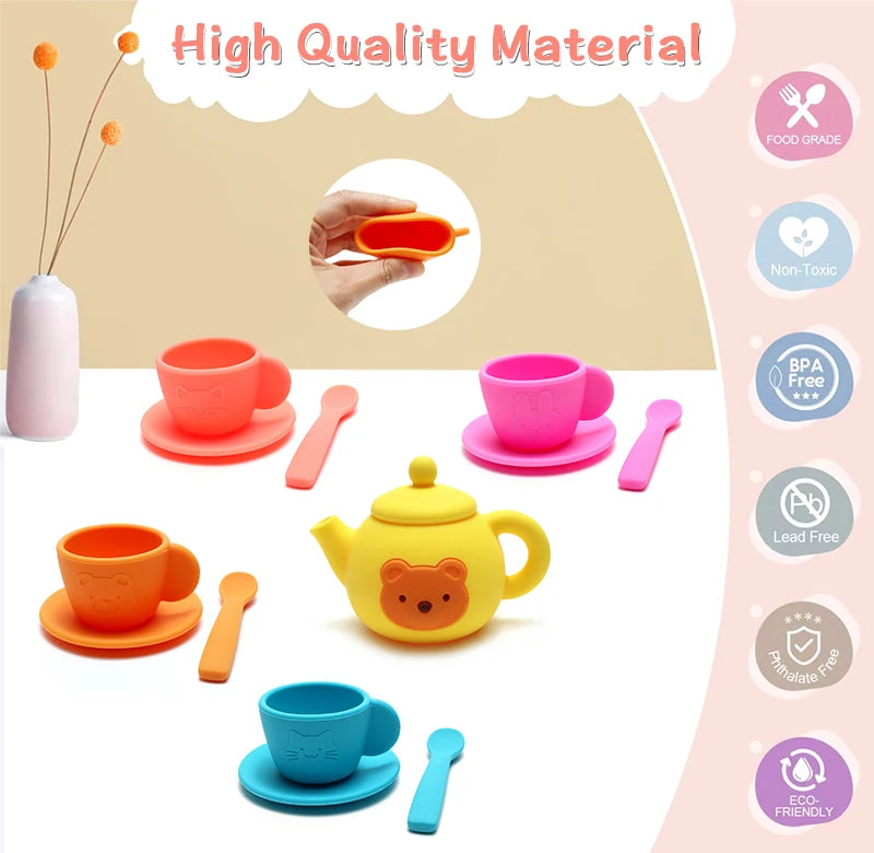 Food grade silicone Tea play Set