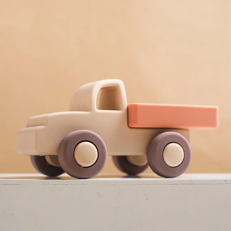 1pc Baby Aircraft Toys Food Grade Silicone Bus Truck