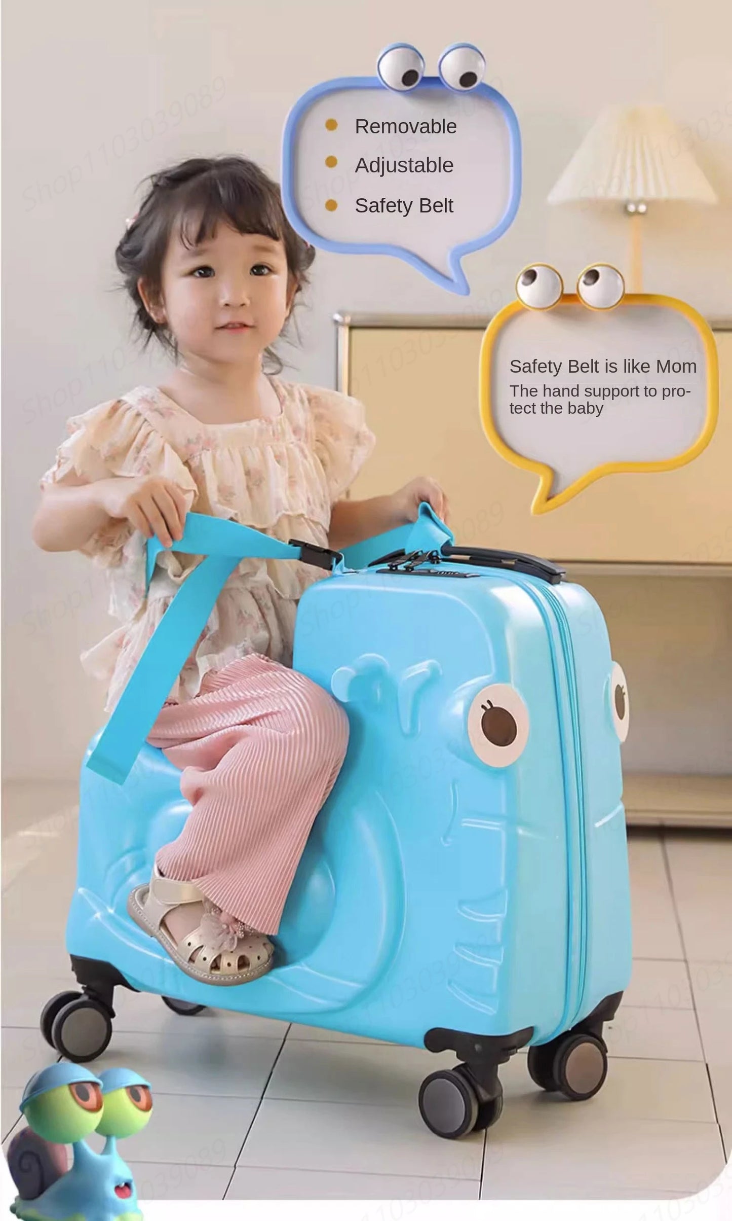Suitcase for Children Can Sit to Ride on Luggage