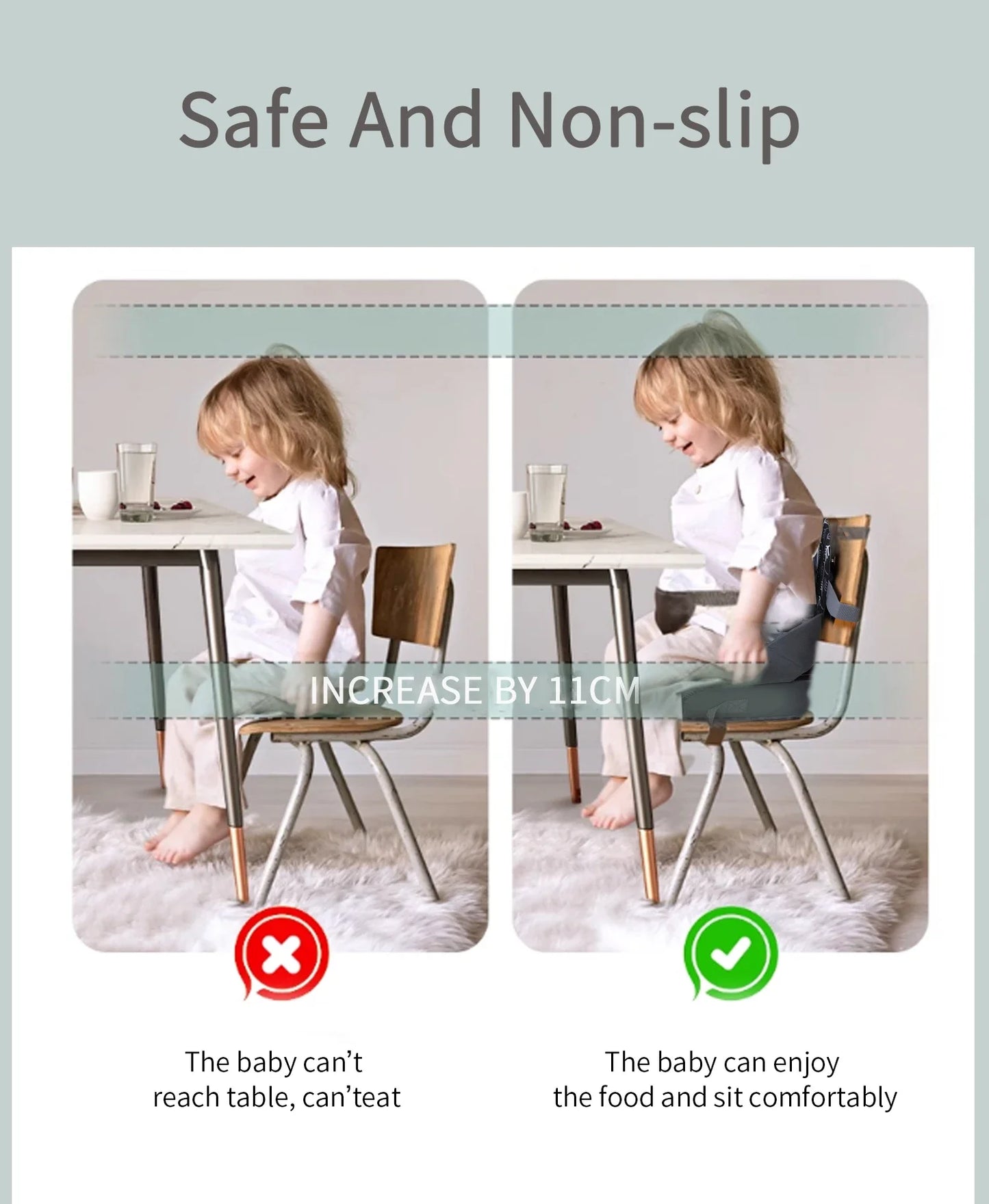 Portable Foldable Anti slip Children's Seat