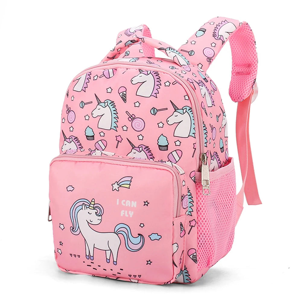 Cute Kindergarten Waterproof Backpack Cartoon Horse Girl Boy School Bags Satchel