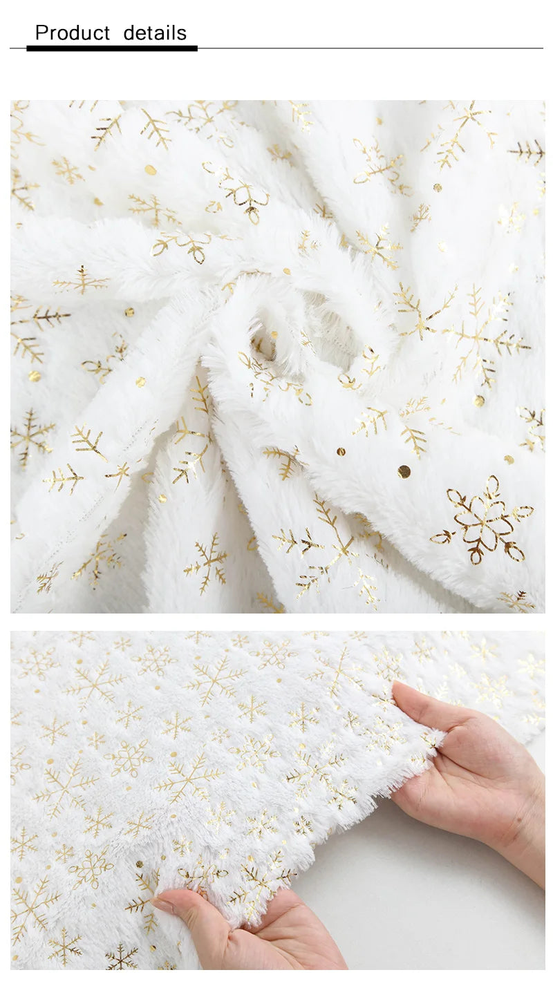 150x50cm Christmas Plush Fabric Bronzing Winter Coat Pillow Fabric Pet Clothing DIY Sewing Material By Half Meters For Winter