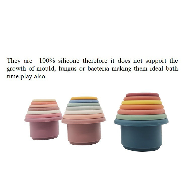 Baby Silicone Hourglass Stacking Cup Montessori Educational Toy