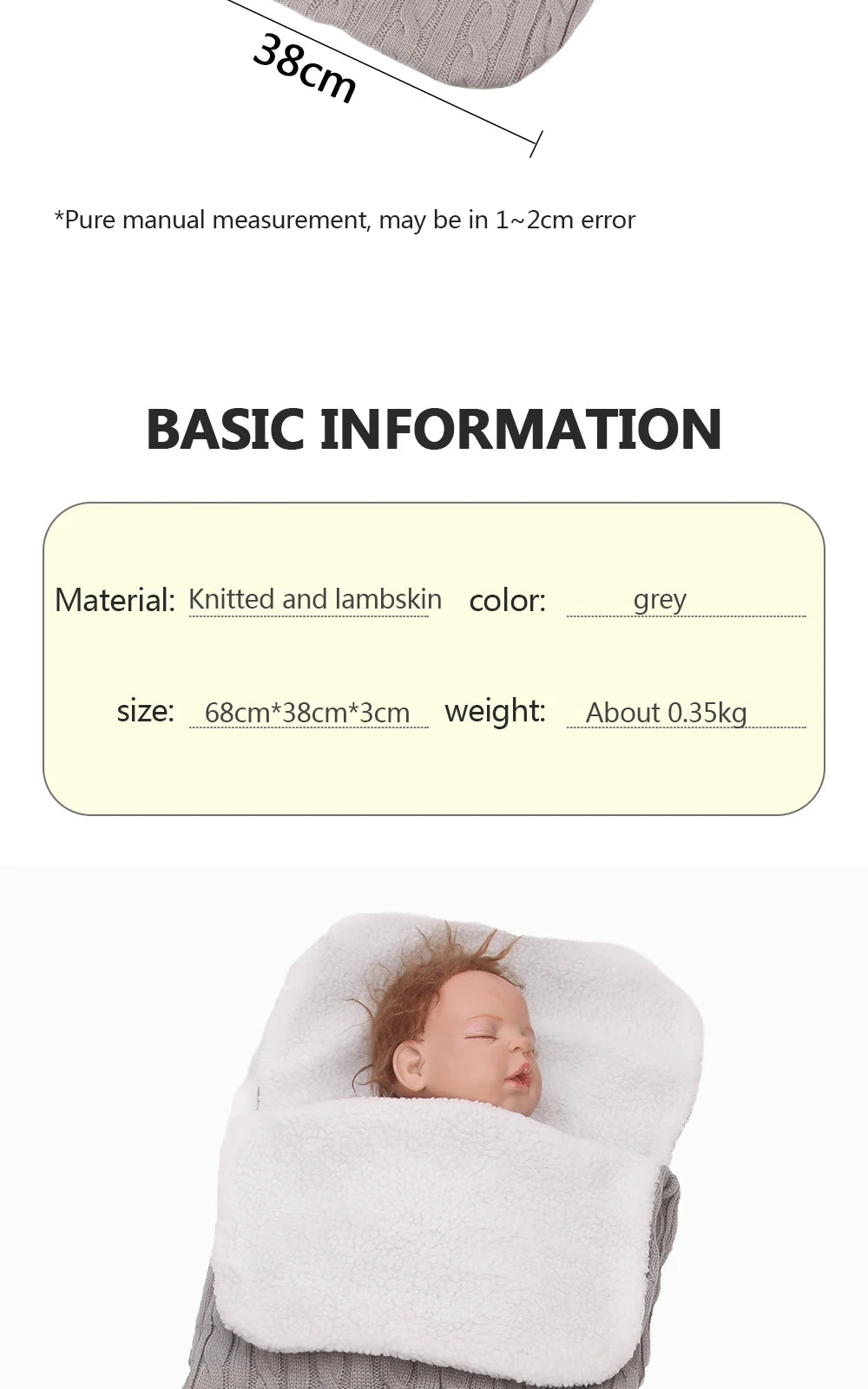 Baby Blanket & Swaddling Newborn Thermal Soft Fleece