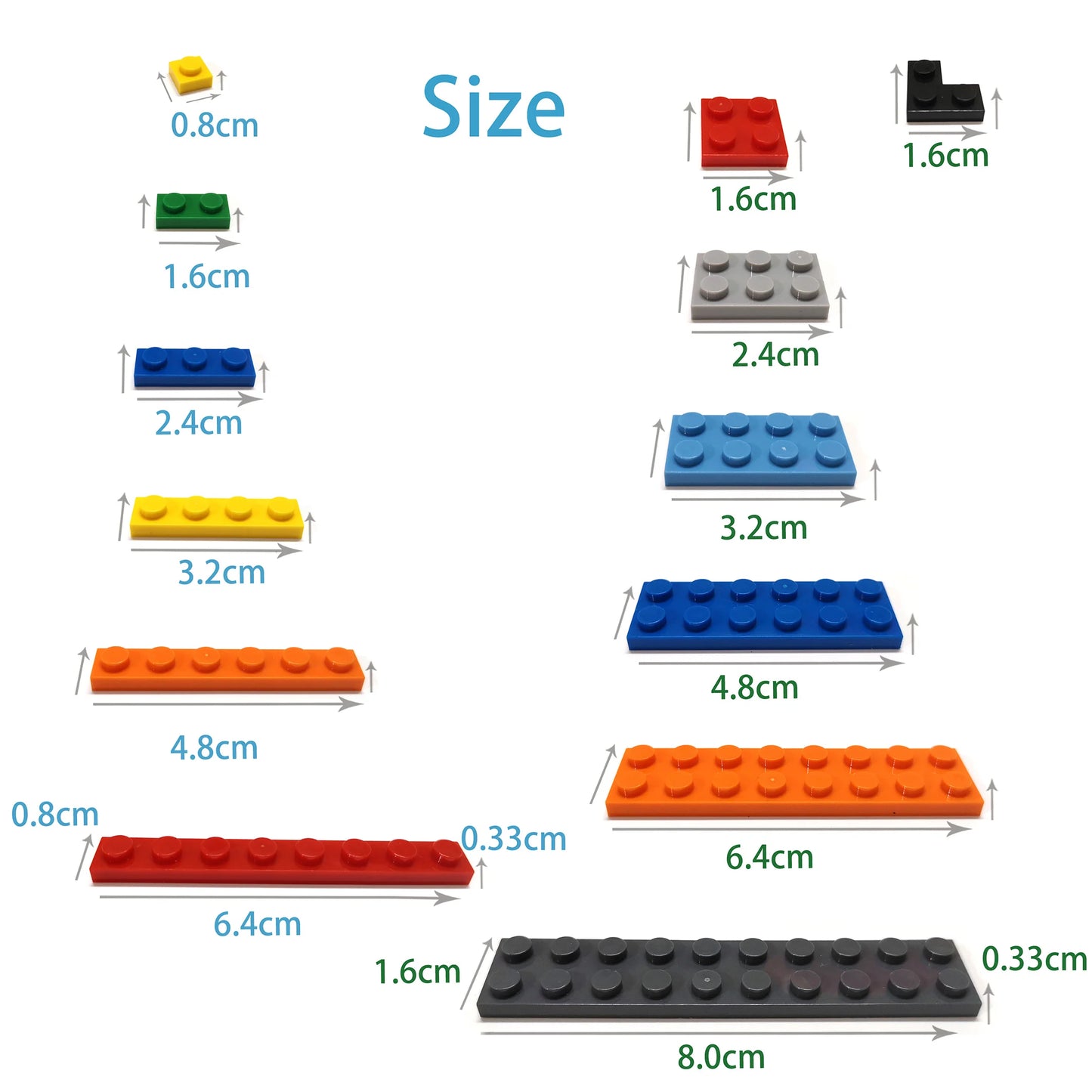10pcs DIY Building Blocks 6x12