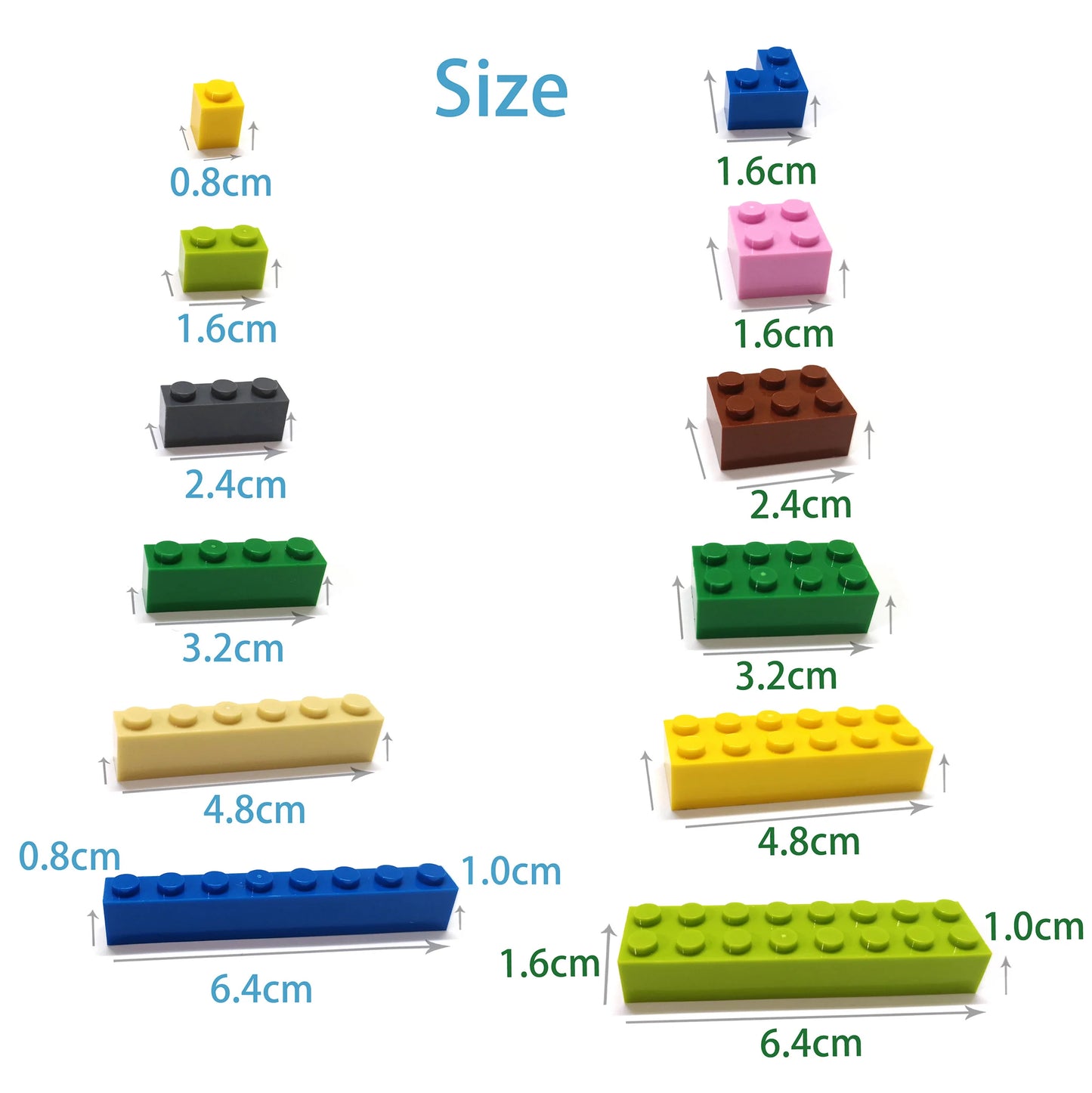 10pcs DIY Building Blocks 6x12