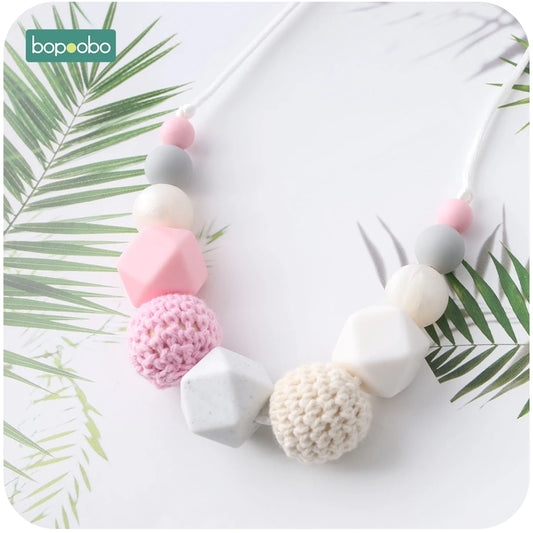 1pc Baby Teething Silicone Necklace
