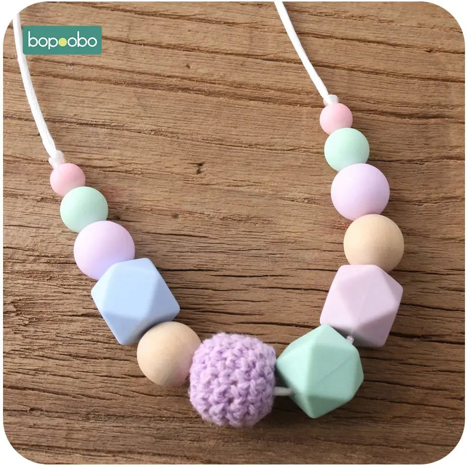 1pc Baby Teething Silicone Necklace