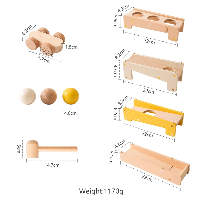 Kids Wooden Montessori Toy Set Children Coffee Machine