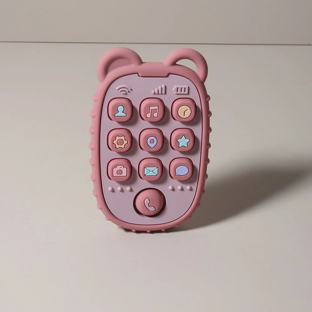 Silicone teether baby gift mobile phone s