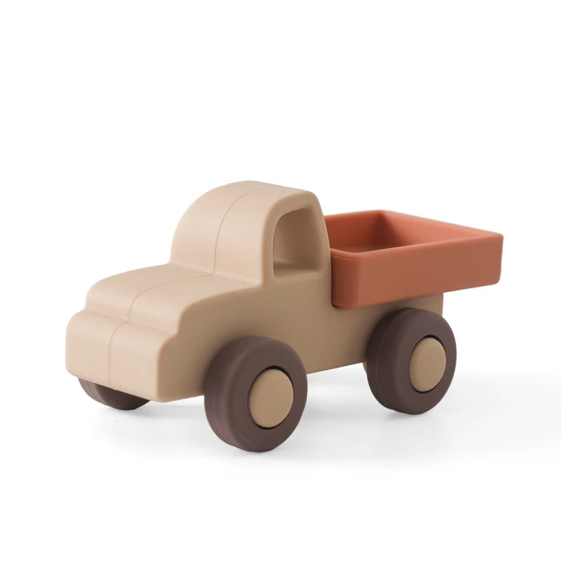 1pc Baby Aircraft Toys Food Grade Silicone Bus Truck