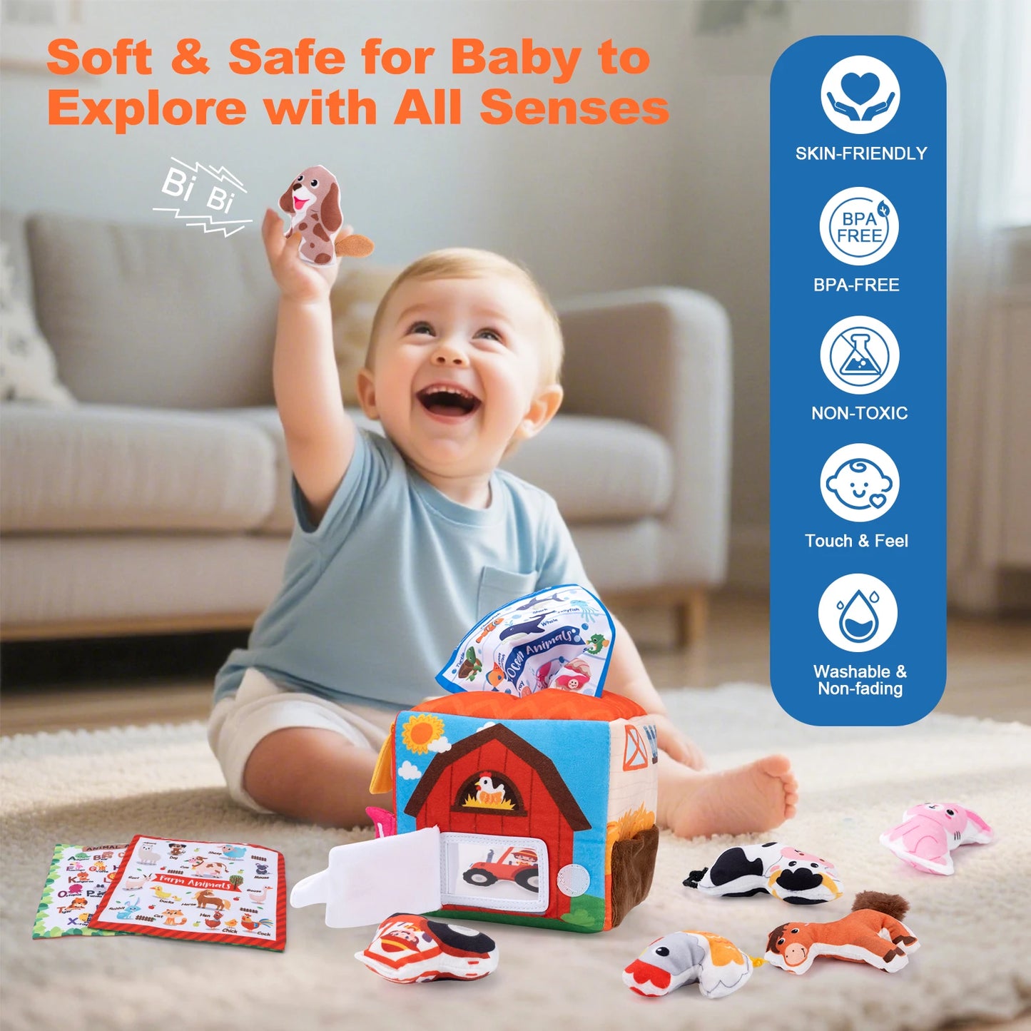 Baby Soft Plush Animals Farm