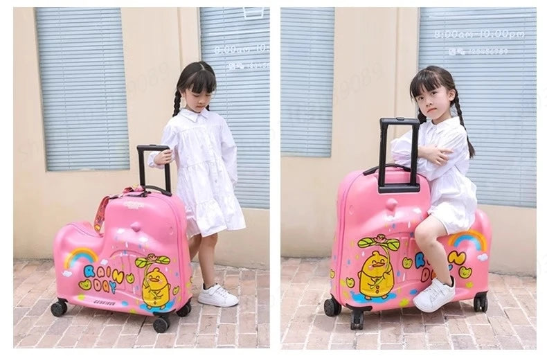 Suitcase for Children Can Sit to Ride on Luggage