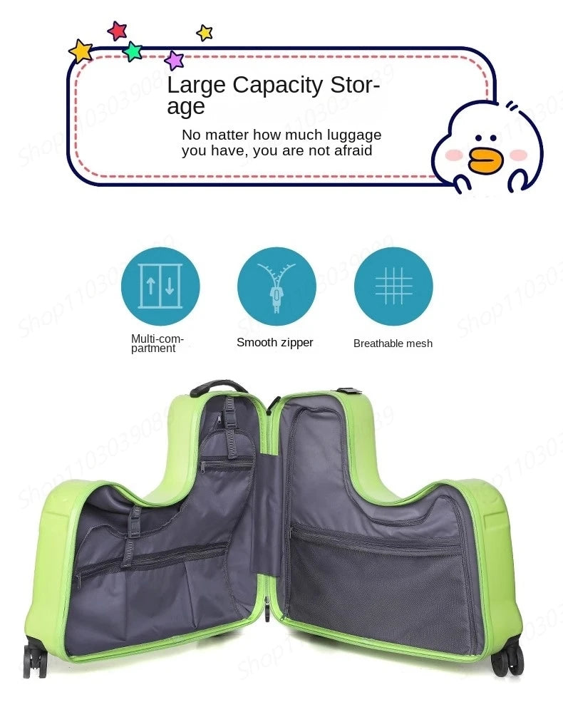 Suitcase for Children Can Sit to Ride on Luggage